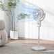image 7 of HOMCOM Pedestal Fan, Air Circulation Fan with Oscillating, Tilt, for Home | White | White | 31L x 31W x 92H cm