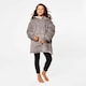 image 3 of Sienna Kids Oversized Hoodie Blanket Soft Sherpa Fleece Charcoal Grey | Grey | Charcoal Grey