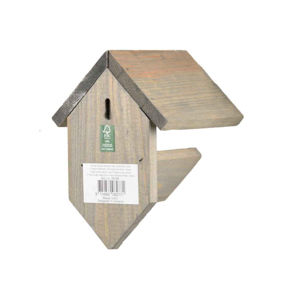 image 1 of Fallen Fruits Wooden Peanut Butter Jar Feeder | Grey | Grey