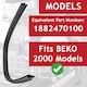 image 2 of SPARES2GO Lower Door Seal for Beko Dishwasher BDF DDN BFD DIN DFN DSN Series (550mm)