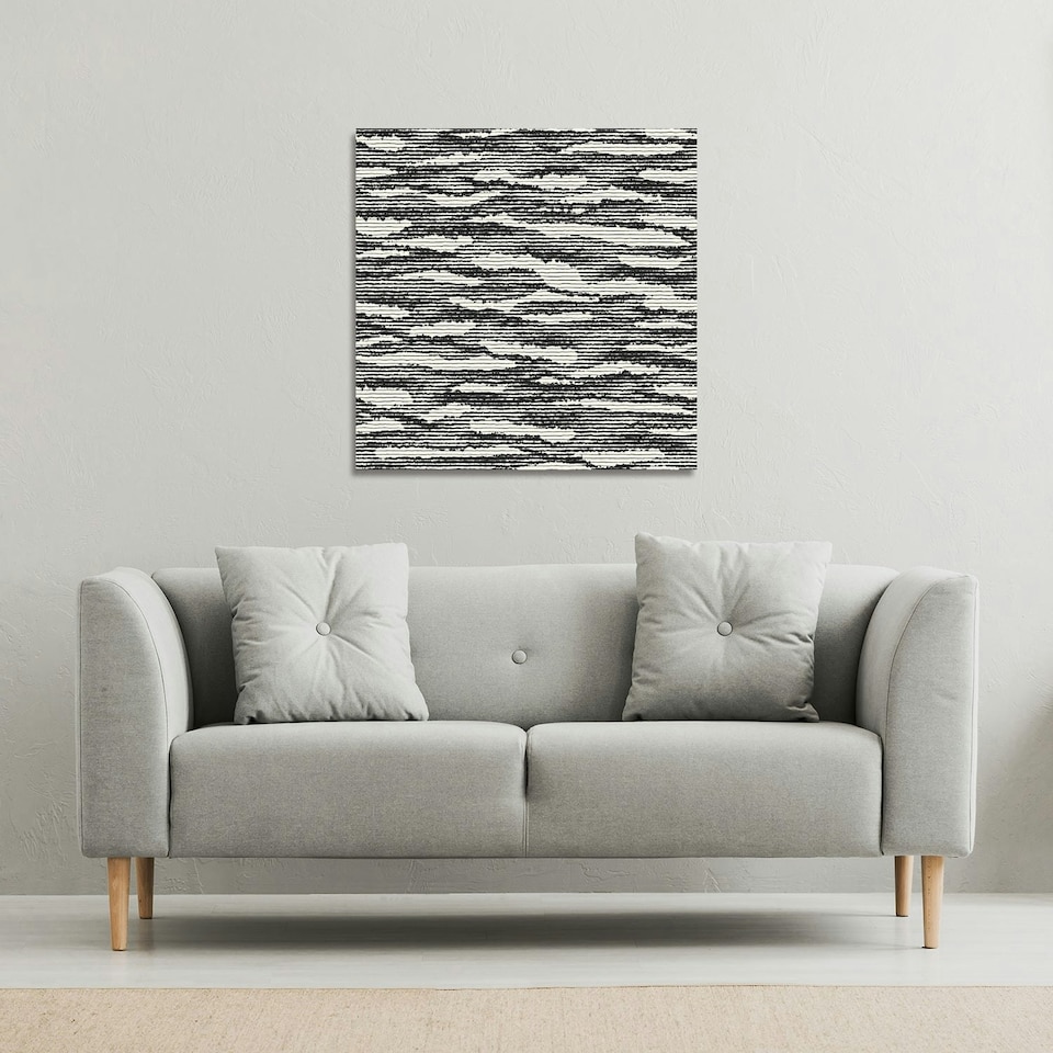 image 1 of Grunged Stripes (Canvas Print) 90 x 90 x 4cm