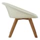 image 2 of Interiors by Premier White Rattan Indoor chair with Wood legs Finish, Artistic Faux Chair for Living Room, Outdoor Chair