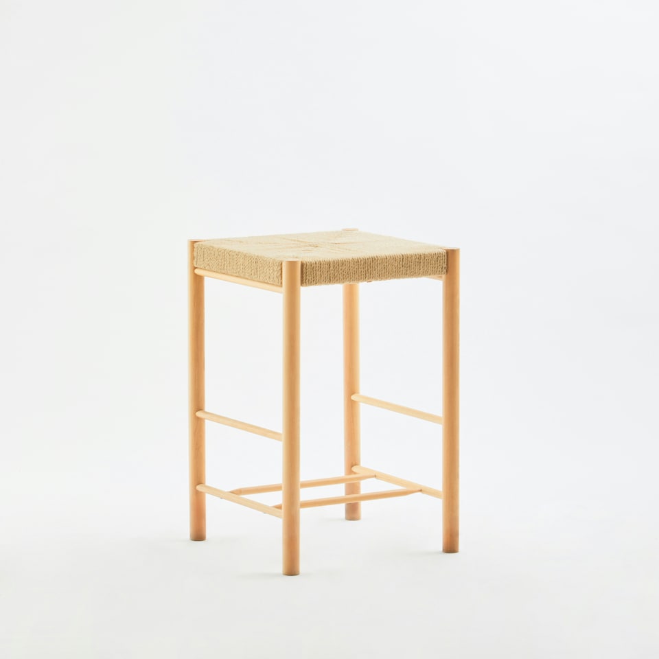 image 1 of Interiors by Premier Comfortable Natural Wood Bar Stool, Intricately Handwoven  Counter Stool, Easy To Maintain Lounge Stool