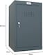 image 2 of Phoenix CL Series CL0344GGK Size 1 Cube Locker in Light Grey with Key Lock