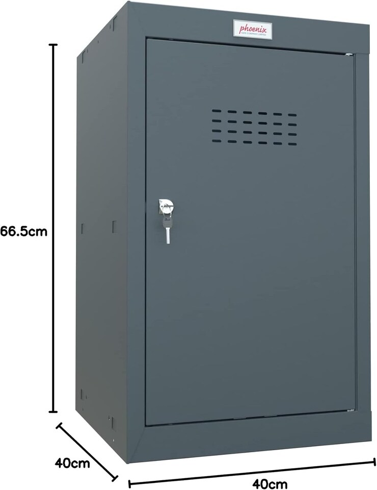 image 1 of Phoenix CL Series CL0344GGK Size 1 Cube Locker in Light Grey with Key Lock
