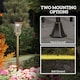 image 5 of Outsunny 1.3 m LED Garden Lamp Post Light, Waterproof IP44, Cool White | Black | Black