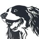 image 5 of Black Metal Peeking Spaniel Silhouette with Fixing Plate Garden Ornament Gift