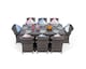 image 4 of Arizona Rectangular 8 Seater Rattan Patio Dining Set | Grey | Grey