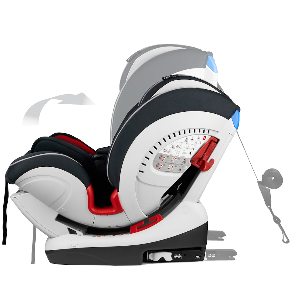 image 1 of Cozy N Safe Arthur 0-36kg Group 0+1/2/3 Car Seat, ISOFix & Top Tether, Extended Rear Facing, Birth to 12 Years, Convertible Baby Toddler Child Car Seat (Graphite)