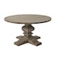 image 1 of Copgrove Collection Round Pedestal Dining Table - Wood - L150 x W150 x H78 cm - Brown Brown