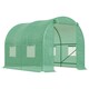 image 1 of Outsunny Polytunnel Greenhouse Outdoor Grow House Roll Up Door Windows 2x2.5m
