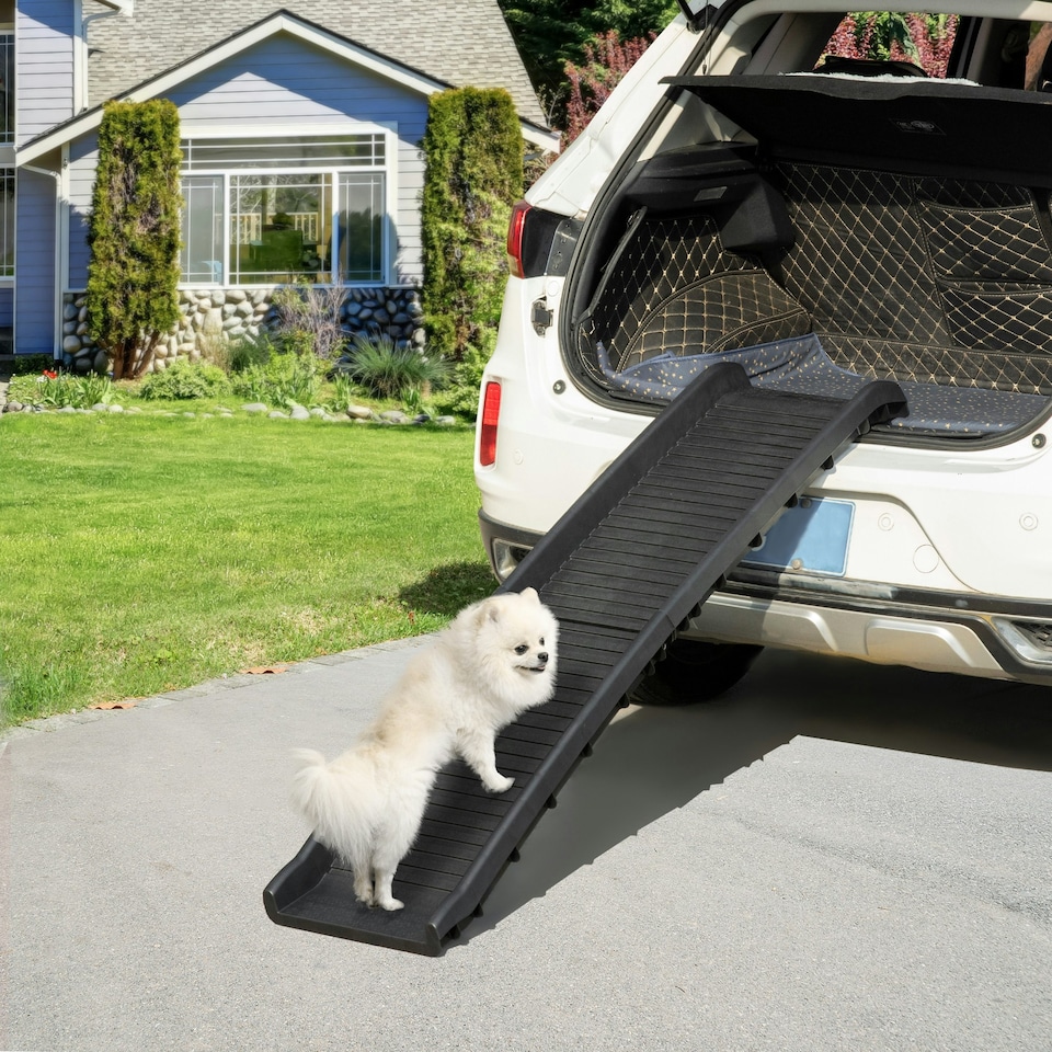 image 1 of PawHut Foldable Pet Ramp Dog Ramp for Cars, Truck, SUV