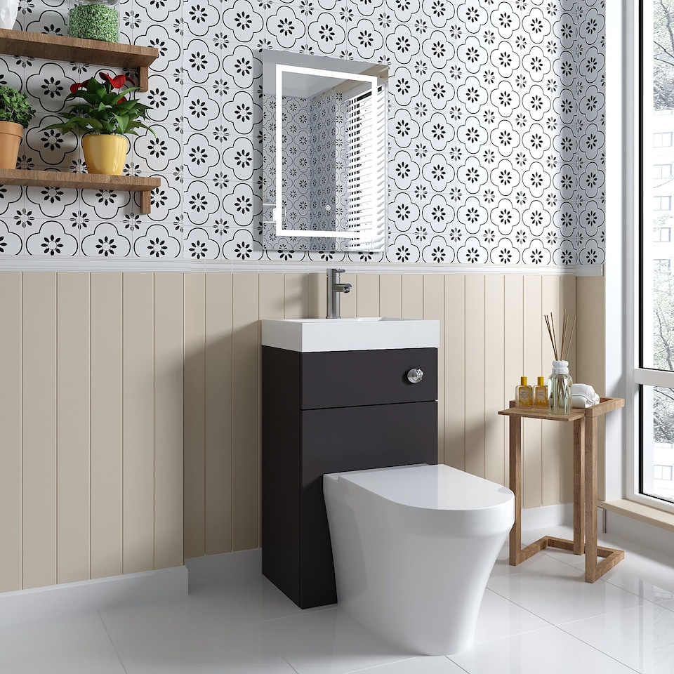 image 1 of Balterley Contemporary Bathroom Cloakroom Freestanding Rectangular Cabinet Basin Vanity Unit MFC