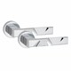 image 2 of Golden Grace Modern Nova Design Premium Bathroom Door Handles on Round Rose in Polished Chrome Finish Chrome