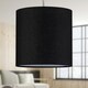image 7 of Black Textured Cotton 17cm Table Lamp Shade Black