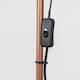 image 2 of ValueLights Dalby Copper & Black Uplighter Floor Lamp White Shade Black