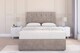 image 1 of Sloomy Highbury Pebble Plush Divan Bed Base 2 Drawers Same Side With 54 Inch Floor Standing Headboard | Brown | Pebble | Super King | 1