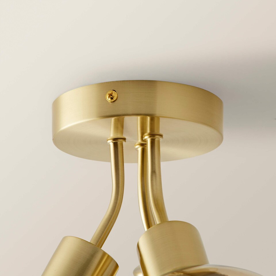 image 1 of ValueLights Bellamy Gold Bubble Cluster Ceiling Light & Bulbs | Gold