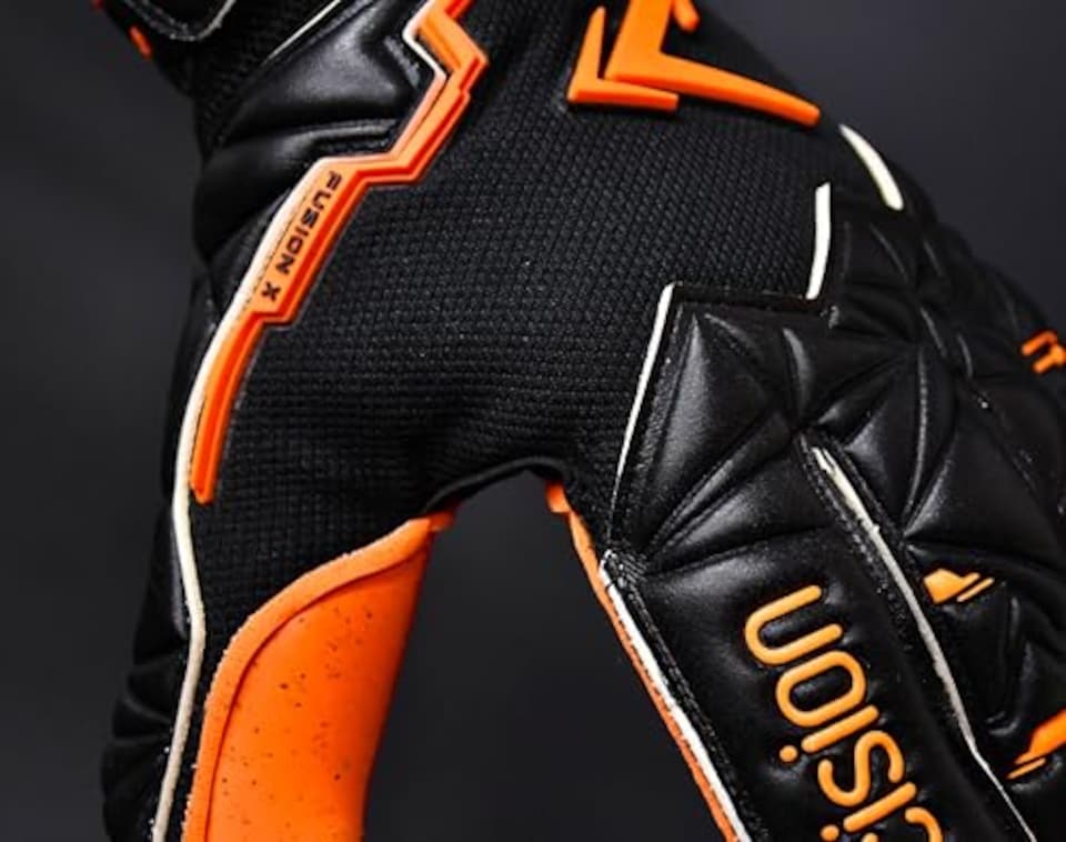 image 1 of Precision Fusion X Pro Surround Quartz Wider Hand Professional Football Junior Goalkeeper Gloves, Black, 7