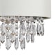 image 9 of First Choice Lighting Set of 2 300mm Cream Faux Silk Ceiling Adjustable Flush Shade with Chrome Inner and Clear Droplets Chrome | Cream