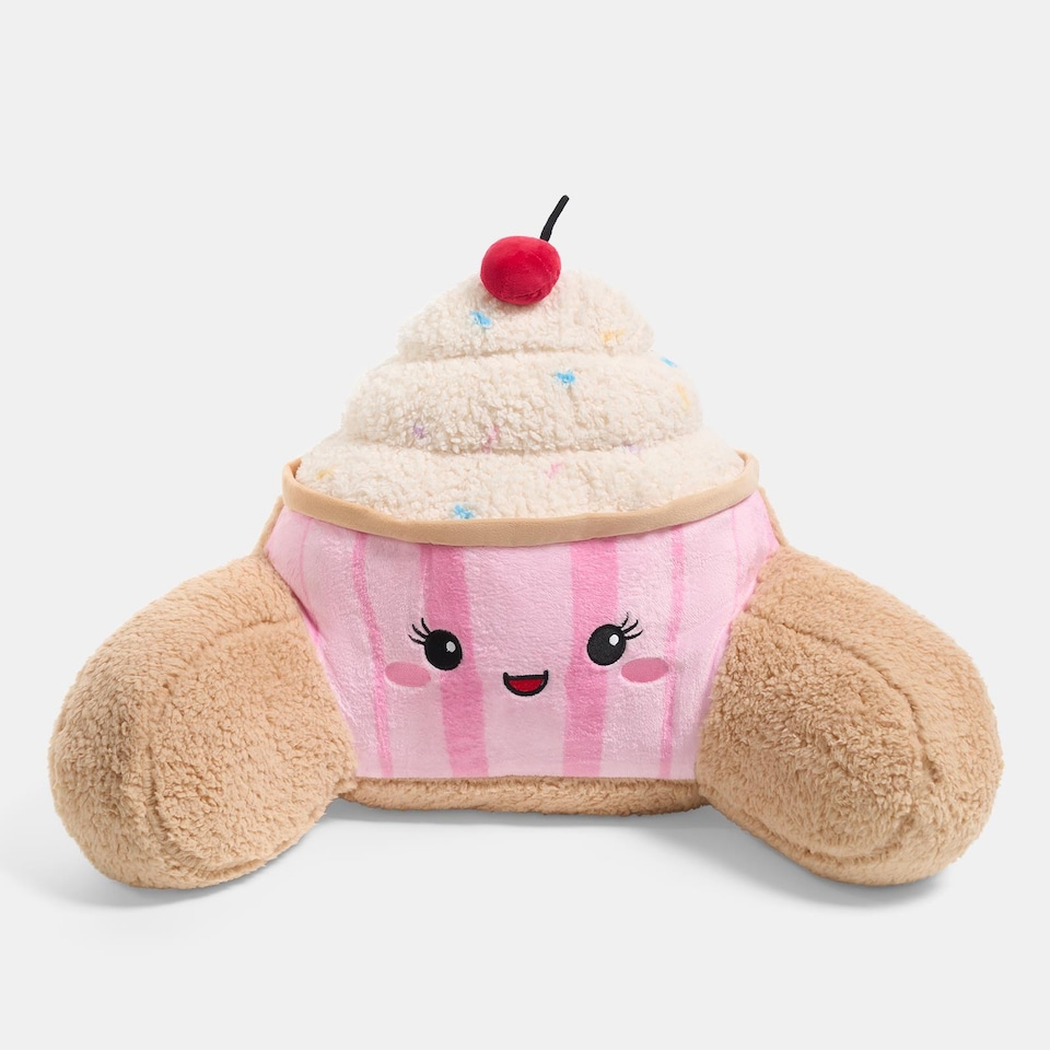 image 1 of OHS Sprinkles the Cupcake Cuddle Cushion Novelty Reading Pillow
