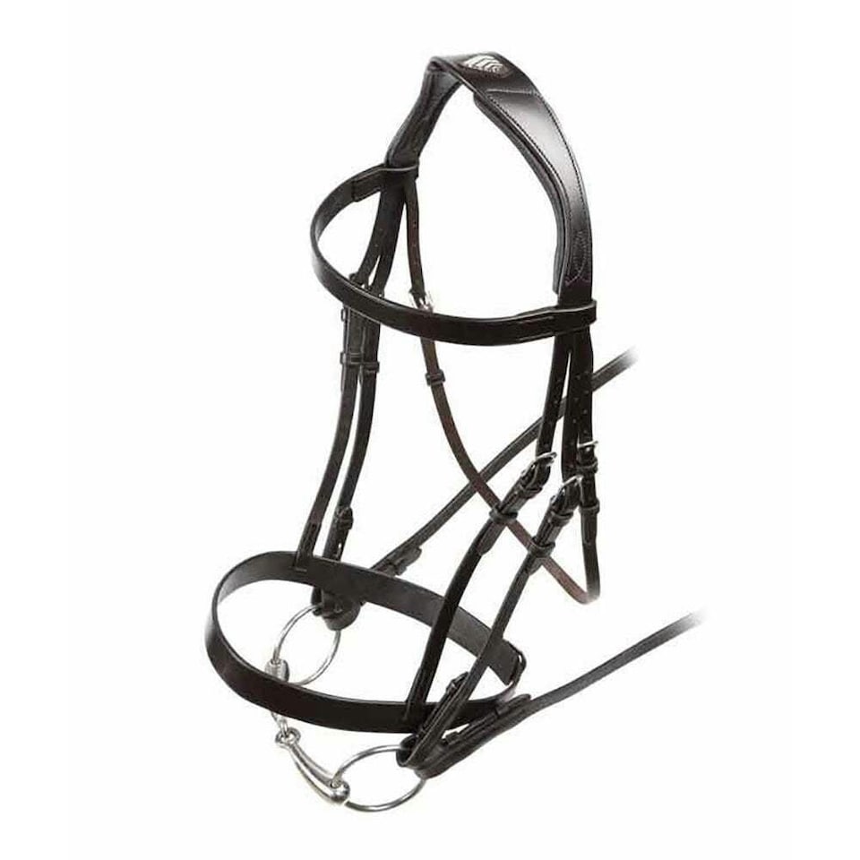 Velociti Hunter Leather Horse Cavesson Bridle - Havana - Cob