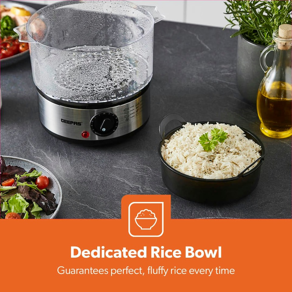 image 1 of GEEPAS 3-Tier Food Steamer, 7.2L