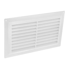 Securit Plastic Louvre Vent - White - 9in x 6in