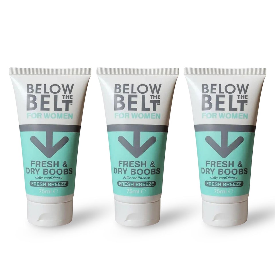 image 1 of Below The Belt Fresh and Dry Boobs, Fresh Breeze Scent 75ml TRIO