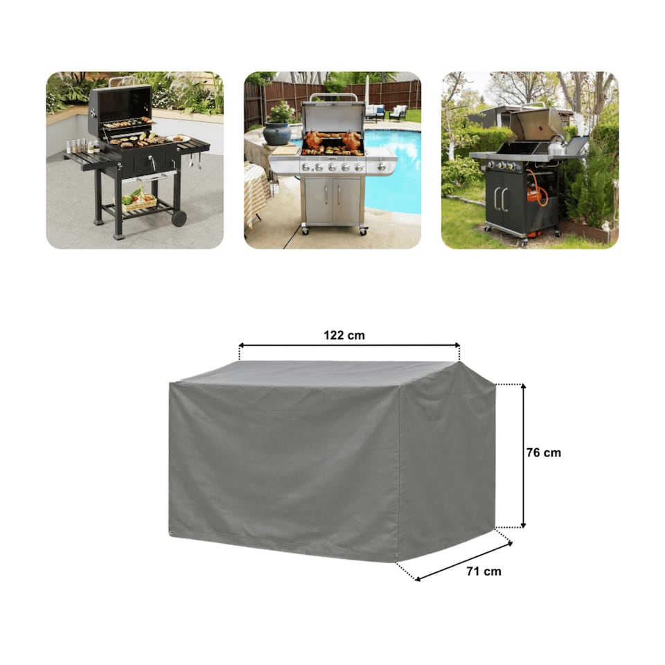 image 1 of XL 122cm Outdoor BBQ Grill Protective Cover Patio Waterproof UV