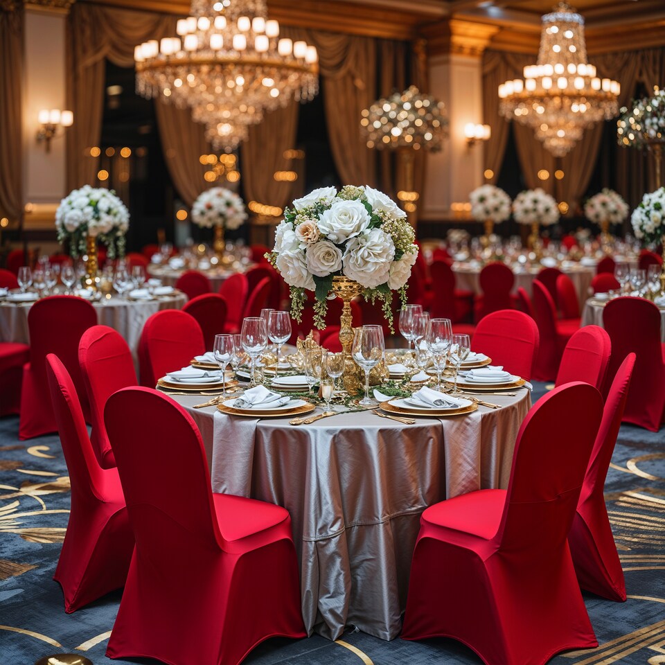 image 1 of Chair Cover Spandex Polyester Stretch, Flat Dining Slipcovers - 10pcs