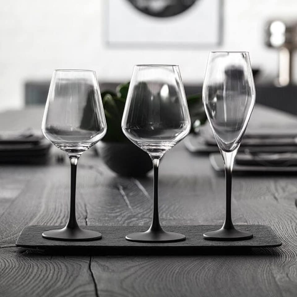 image 1 of Villeroy & Boch Manufacture Rock Noire Set of 4 Champagne Flutes