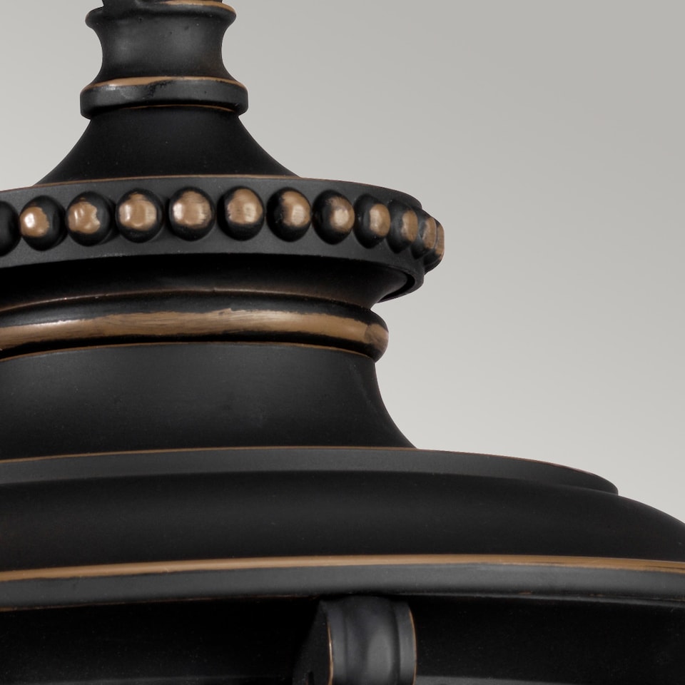 image 1 of Luverne 1 Light Outdoor Ceiling Chain Lantern Rubbed Bronze, E27