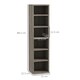 image 5 of HOMCOM 204 CD Media Display Shelf Unit Set of 2 Blu-Ray Tower Rack w  Adjustable Shelves Bookcase Storage Organiser, Mocha Wood Effect