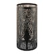 image 2 of Unique and Modern Matte Black Metal Forest Design Table Lamp with Cable Switch | Black