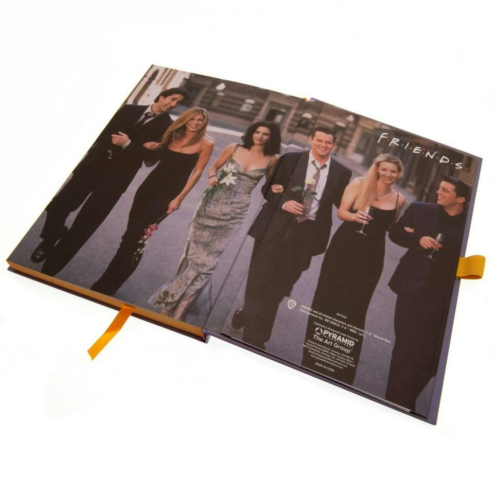 image 1 of Friends Premium Photo Frame A5 Notebook - Purple/Gold - One Size