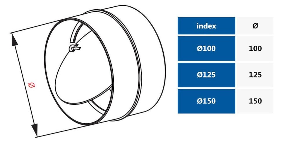 image 1 of 100mm Anti Backdraft Non-Return Pipe Connection White PVC Round Grille | White
