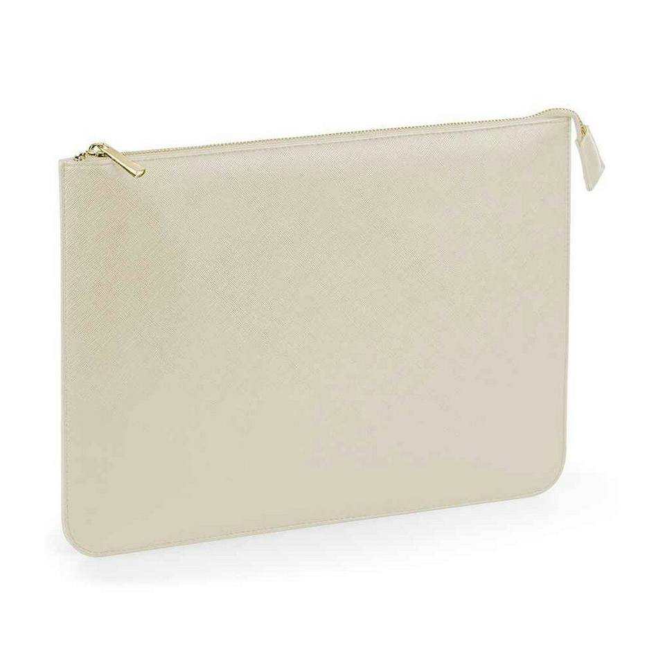 image 1 of Bagbase Boutique Leather-Look PU Document Sleeve - Oyster - One Size White
