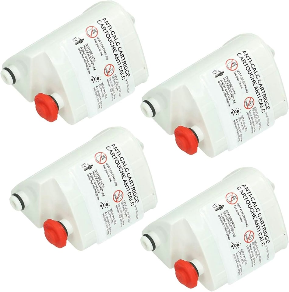 image 1 of SPARES2GO Anti-Calc Filter Cartridges compatible with Tefal Fasteo Liberty Easy Steam Iron (Pack of 4)