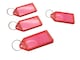 image 5 of Pack of 100 Small Red Identity Tag Key Rings
