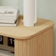 image 8 of HOMCOM Nightstand with Sliding Doors and Metal Legs for Bedroom Oak Tone