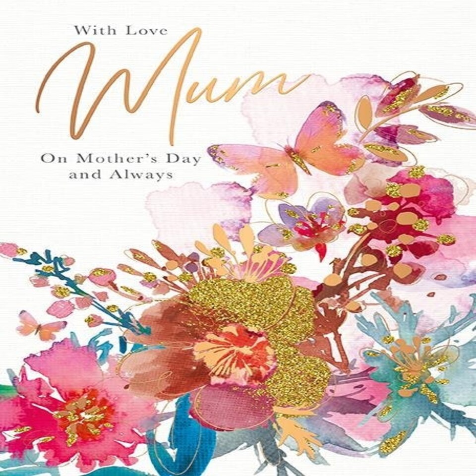 image 1 of Words 'n' Wishes Mother's Day Card for a Lovely Mum on Mother's Day, 23.5 x 16.5 cm,
