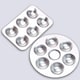 image 5 of 13.5 x 9cm Aluminium Painting 6 Well Paint Palette