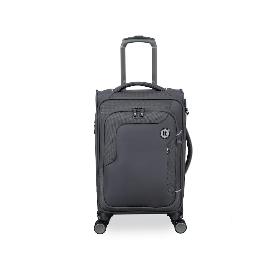 image 1 of IT Luggage Teleported Warm Charcoal Expandable Cabin Suitcase with TSA Lock Grey | Cabin Bag