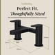 image 5 of Cascade Round Deck Mounted Bath Filler Tap - Matt Black | Black | Matt Black | 1