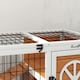 image 8 of PawHut Wooden Rabbit Hutch, Small Animal House w/ Removable Tray, Openable Roof