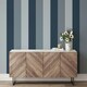image 2 of World Of Wallpaper Stripe Textured Wallpaper - Soft Blue/Navy/Denim - 10m x 53cm | Blue