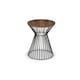 image 3 of Classic Walnut Round Wire Lamp Table | Brown | Brown