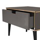 image 6 of Taiwan 1 Drawer Wide Bedside Table in Graphite Black (Ready Assembled) | Grey | Graphite Black