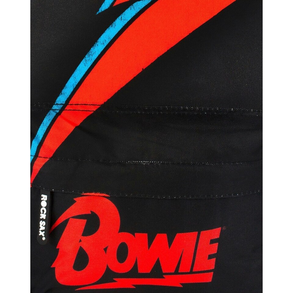image 1 of Rock Sax Lightning David Bowie Backpack - Black/Red - One Size